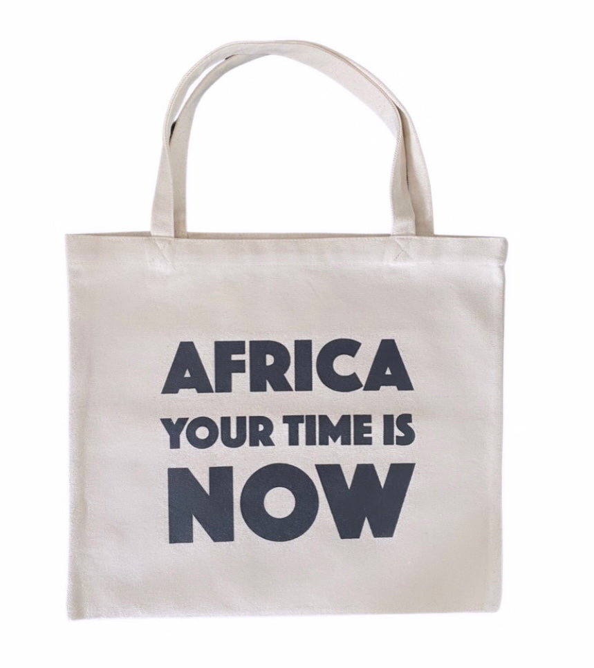 Cream Tote Bag (black text)