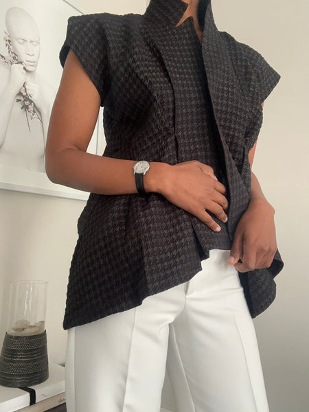 Black Brocade Shacket