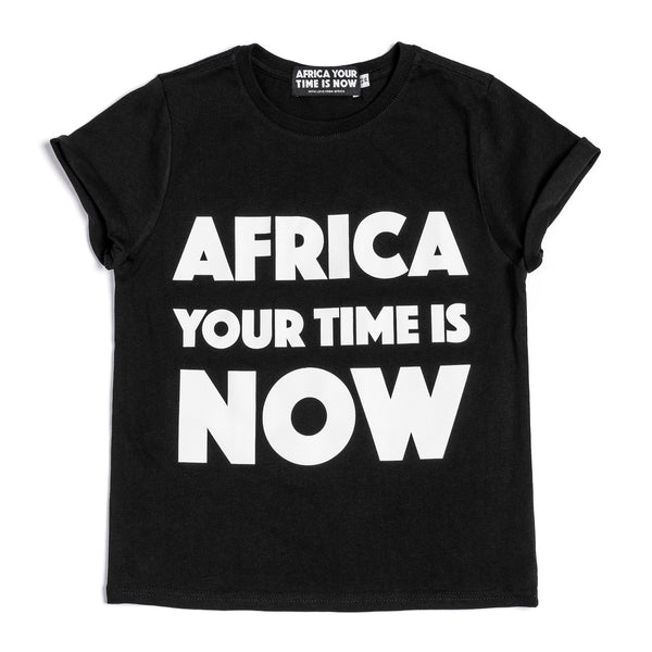 AFRICA your time is NOW kids' t-shirt (black)