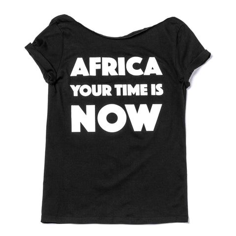 Africa your time is NOW adult t-shirt (black customized)