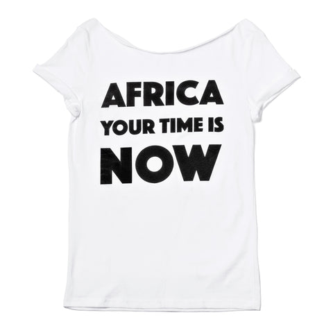 Africa your time is NOW adult t-shirt (white customized)