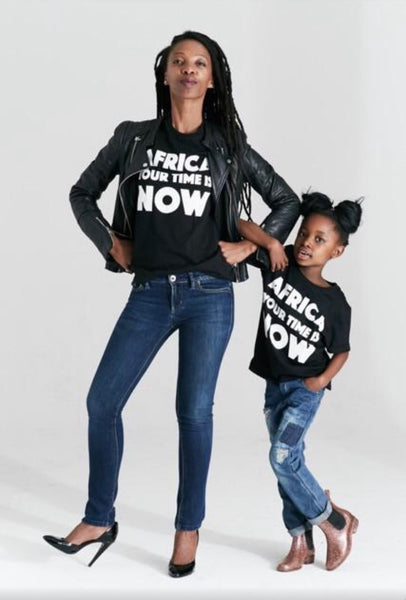 AFRICA your time is NOW adult t-shirt (black)